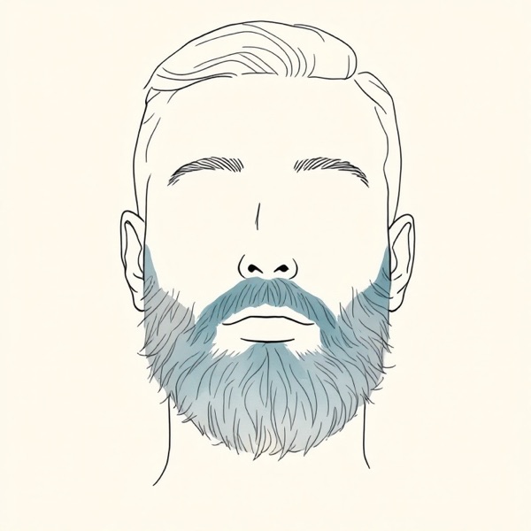 Chin-focused beard for a round face shape