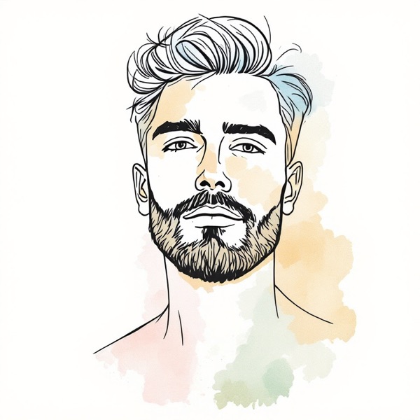 Circle beard for a square face shape
