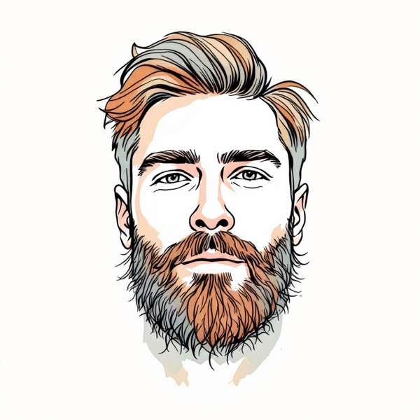 Face shape men guide: Full beard for jaw width
