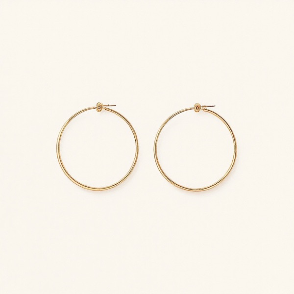 Round hoops for a square face shape