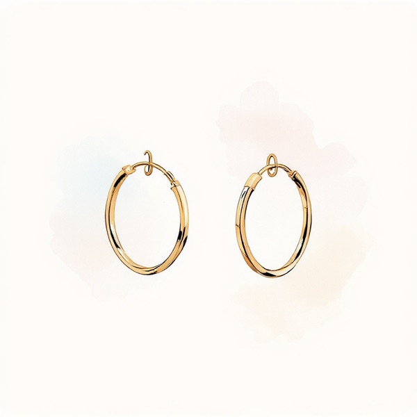 Small hoops for an oval face shape