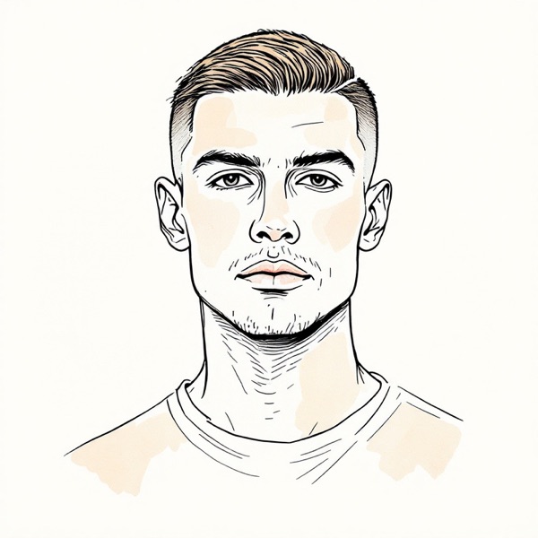 Buzz cut, one of the oval face hairstyles for men