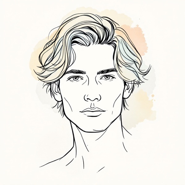 Medium-length waves, a style in the AI hairstyle changer