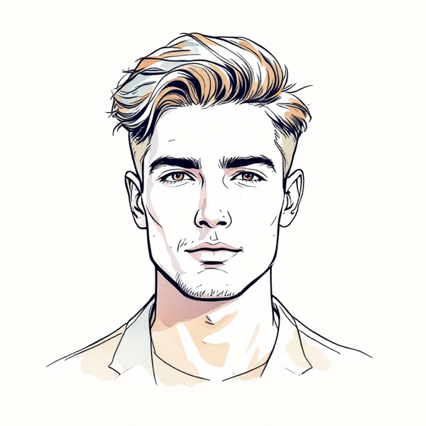 Moderate quiff for an oval face shape