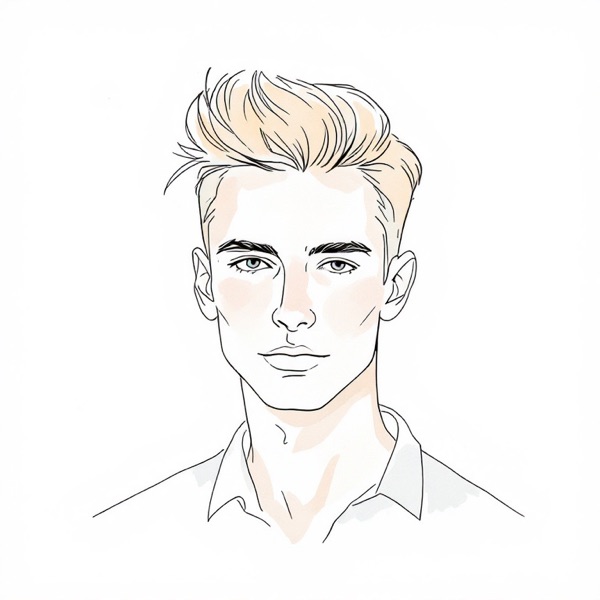 Quiff for a triangle face shape