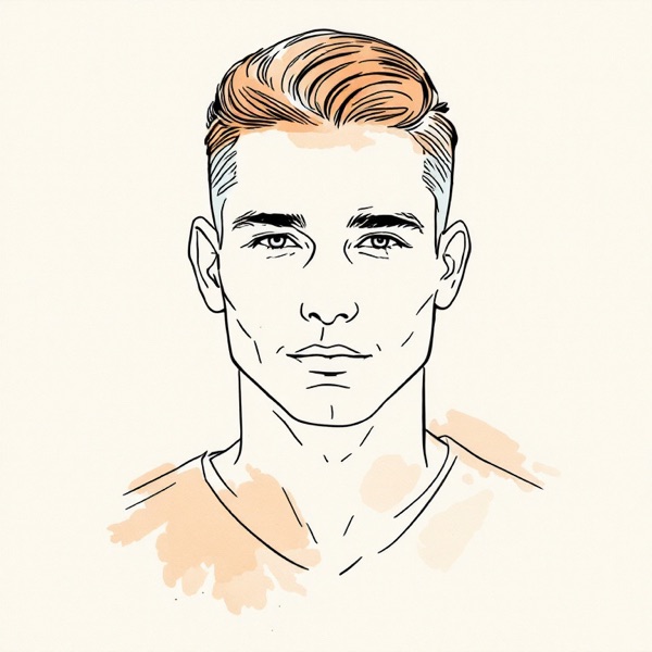 Slicked short back and sides, one of the round face hairstyles for men
