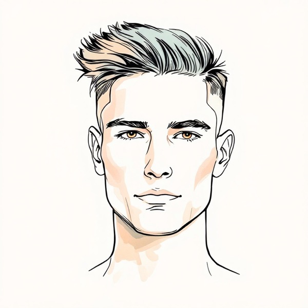 Taper fade with a fuller top, a style in the AI hairstyle changer