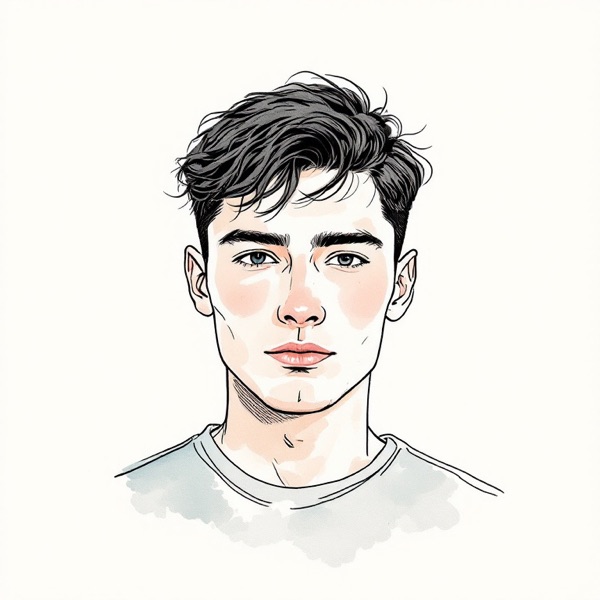 Soft textured crop for a square face shape