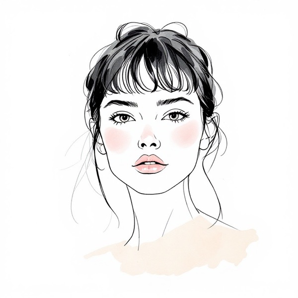 Curtain fringe, a style in the AI hairstyle changer