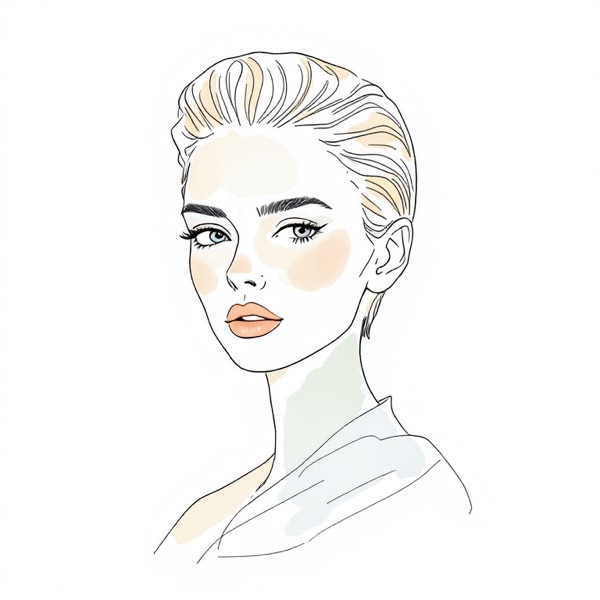 Slicked back and flat for a triangle face shape