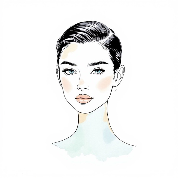 Slicked back for a diamond face shape