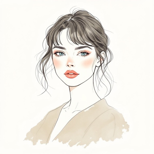 Soft waves at the jaw, a style in the AI hairstyle changer