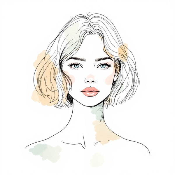 Chin-length bob for a heart-shaped face