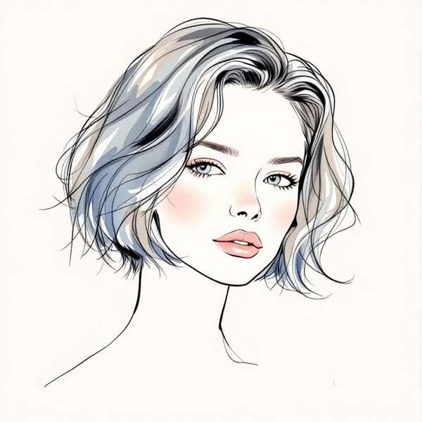 Layers with crown volume for a triangle face shape