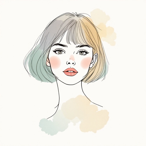 Lob for an oval face shape