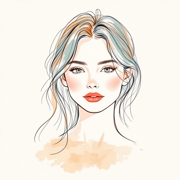 Long layers from the cheekbones, one of the hairstyles for a diamond face