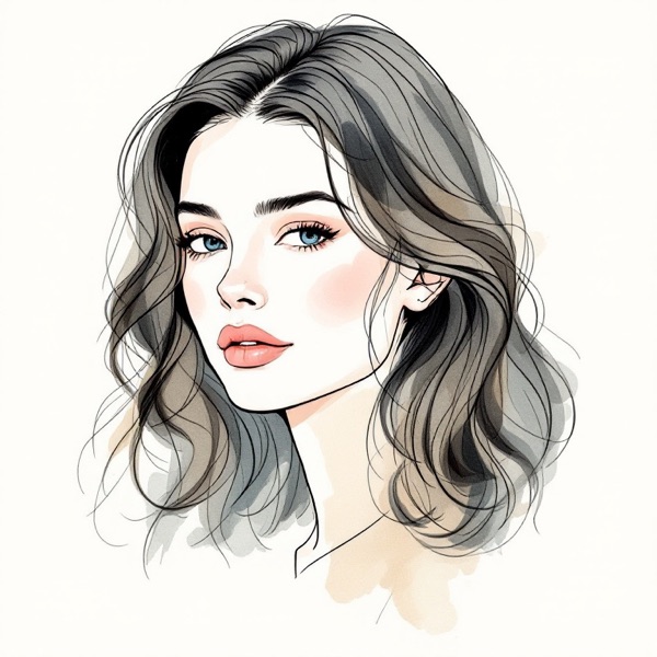 Long waves below the jaw for a heart-shaped face