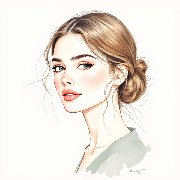 Low side bun, one of the hairstyles for a long face