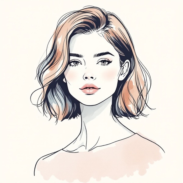 Shoulder length with crown lift for a triangle face shape