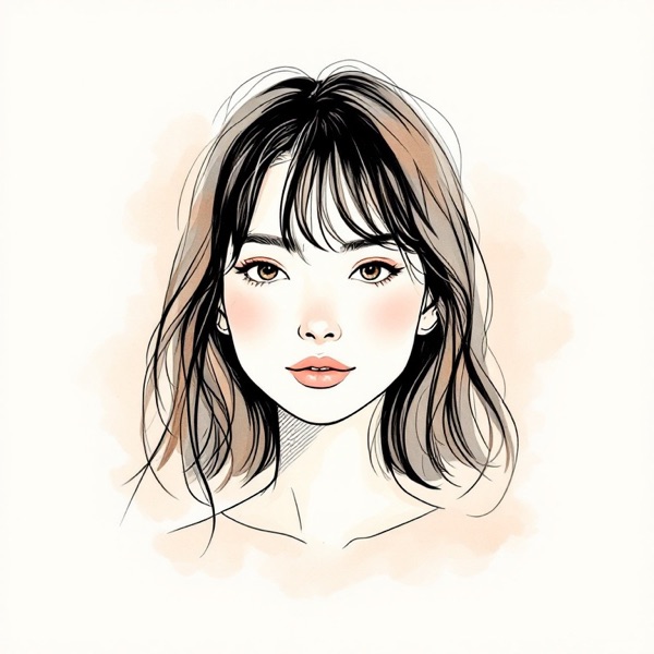 Wispy full bangs, one of the hairstyles for a long face