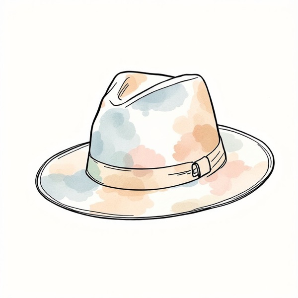 High-crown fedora for a round face shape