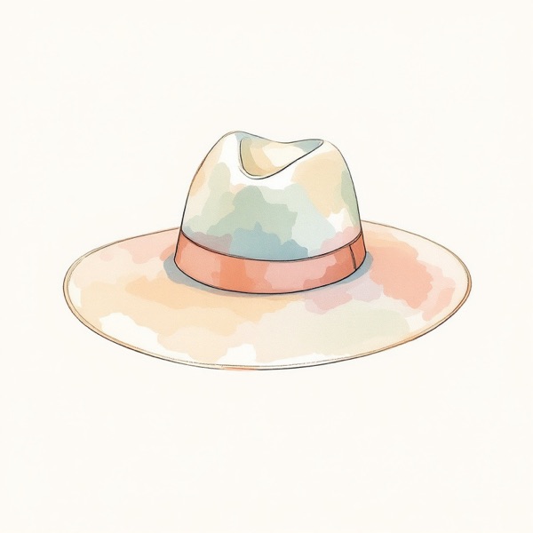 Medium-brim hat for a diamond face shape