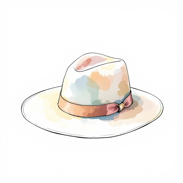 Rounded-crown hat for a square face shape