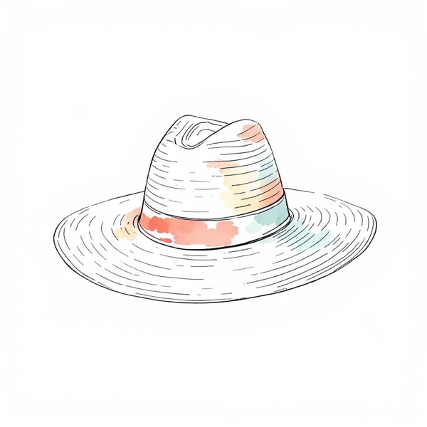 Wide brim, low crown for an oblong face shape