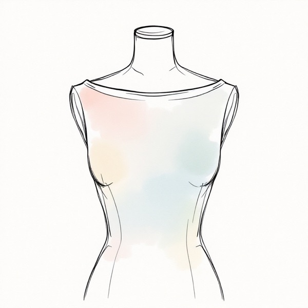 Boat neck for a diamond face shape