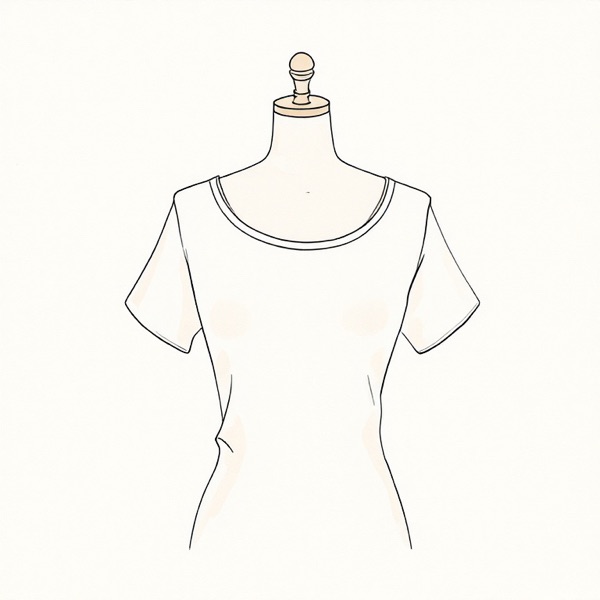 Scoop neck for a square face shape