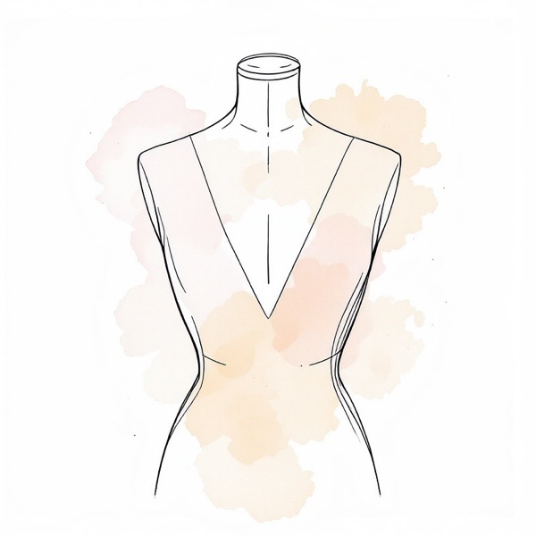 V-neck for a square face shape