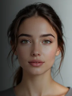 Uneven light: one side of the face in shadow (AI-generated model)