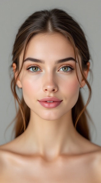 Before the AI hairstyle changer: a synthetic model, not a real person